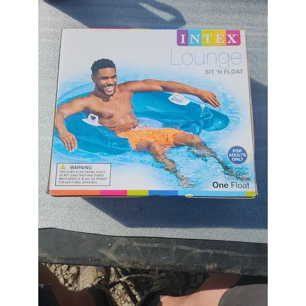 Intex Sit 'N Float Inflatable Lounge - Blue